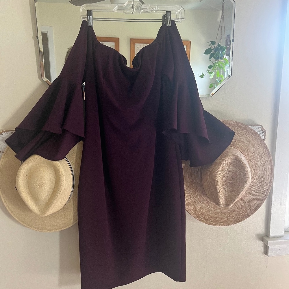 Plum colored cocktail dress